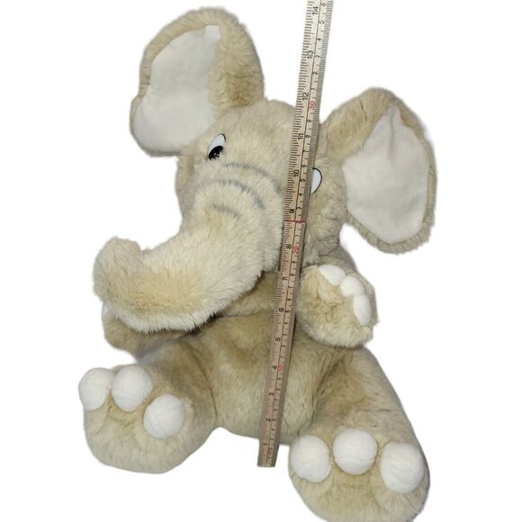 Vintage Kids Of America Plush Elephant Tan Stuffed‎ Animal Plastic Eyes Toy 12" - Picture 8 of 10